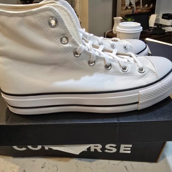 NEW Converse Chuck Taylor All Star Lift Hi Platform White 560846C Mens 10 WMS 12 - Picture 6 of 10